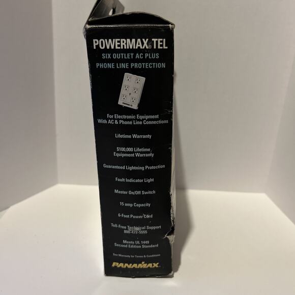 Panamax Max 6 Outlet AC Surge Protector Tested MADE IN U.S.A With Box & Man. - Picture 4 of 6